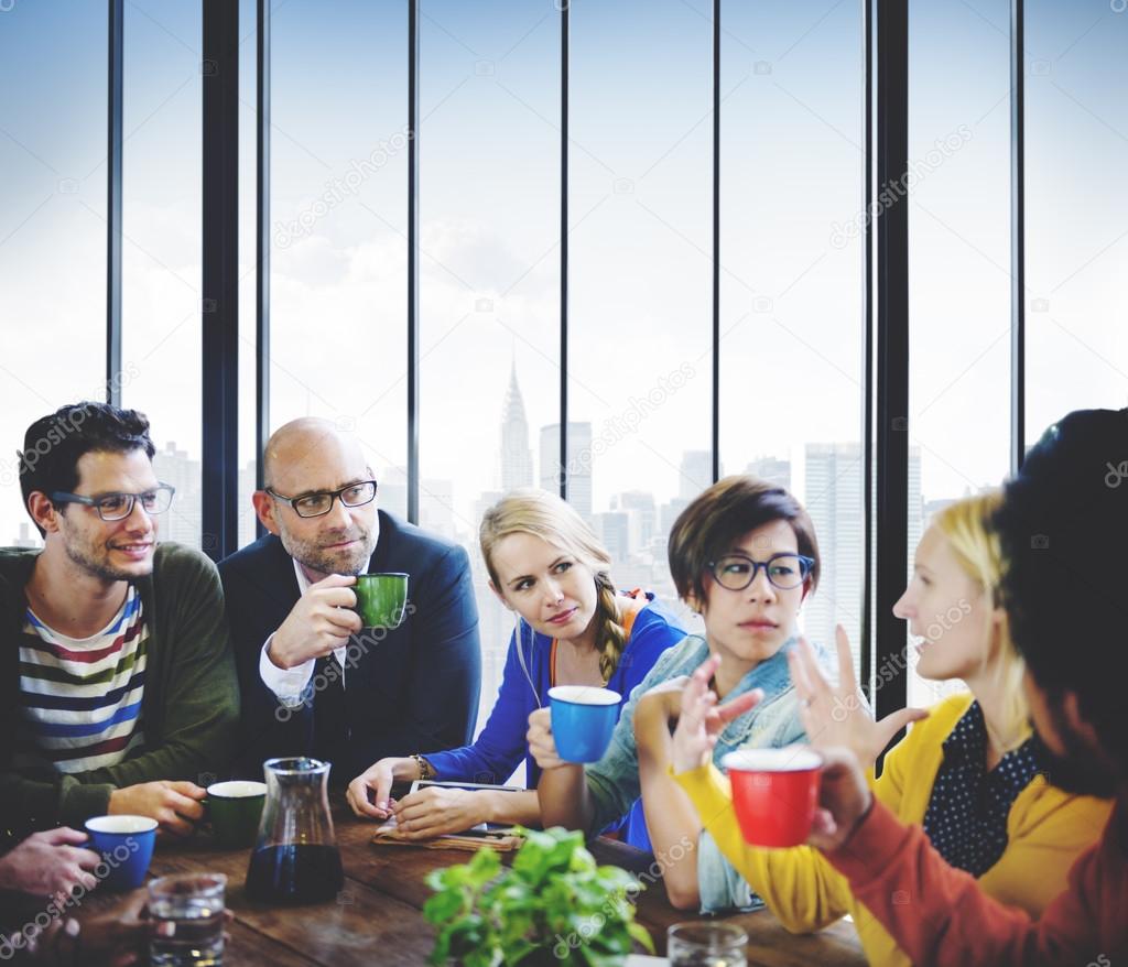 Group of Diverse Cheerful Business People