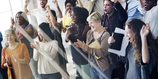 Diversity people applauding — Stock Photo, Image