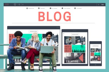 Blog ve sosyal medya ağ kavramı 
