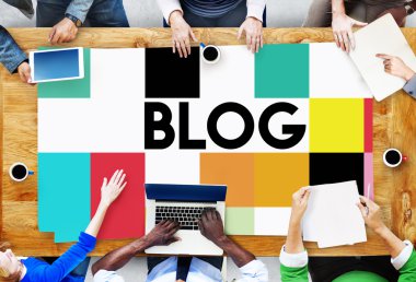 Blog ve sosyal medya ağ kavramı 