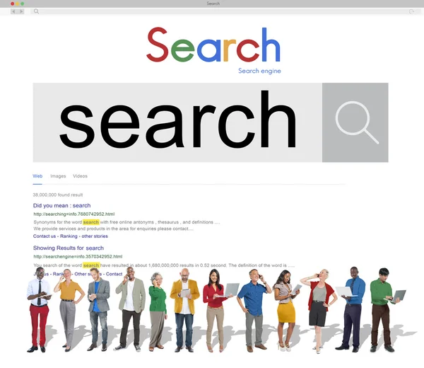 Business team and Search Concept — Stock Photo, Image