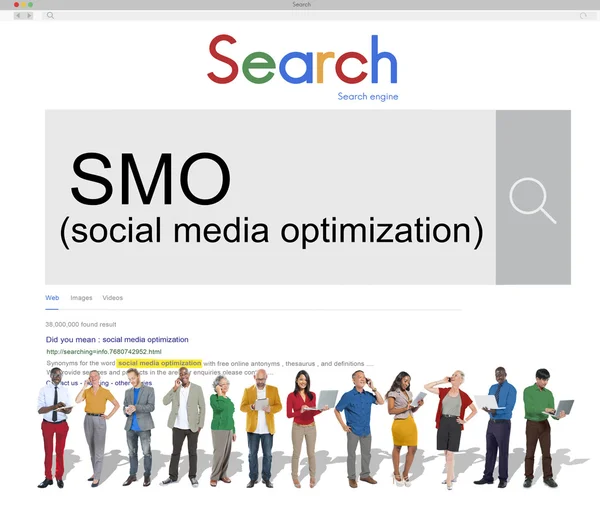 Social Media Optimization koncepcja — Zdjęcie stockowe