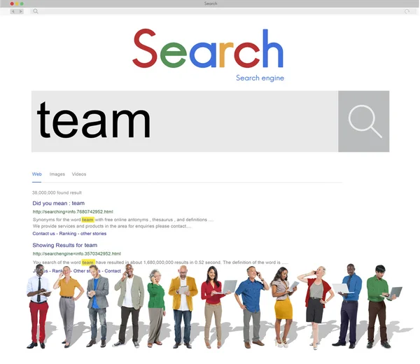 Team Building, Connection Corporate Concept — Stock Photo, Image