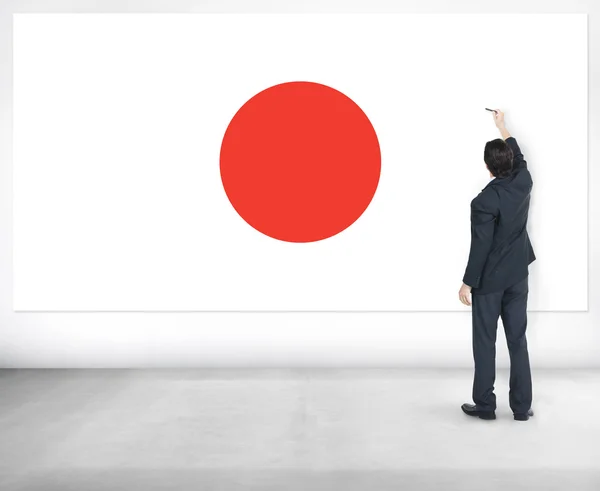 Bandeira do Japão e conceito de orgulho japonês — Fotografia de Stock