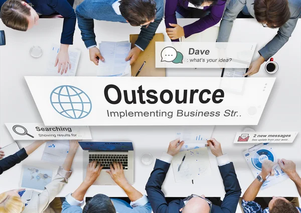 Outsource de taak Contract Concept — Stockfoto