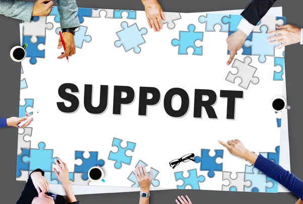Apoyo, concepto de cooperación de asistencia —  Fotos de Stock