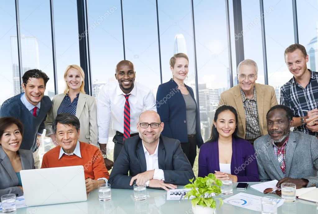 diversity business people together at meeting