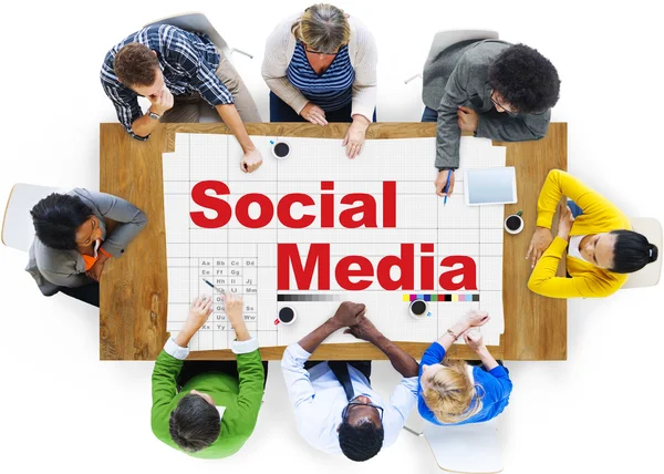 Social Media Connection, Communication Concept — Stock Photo, Image