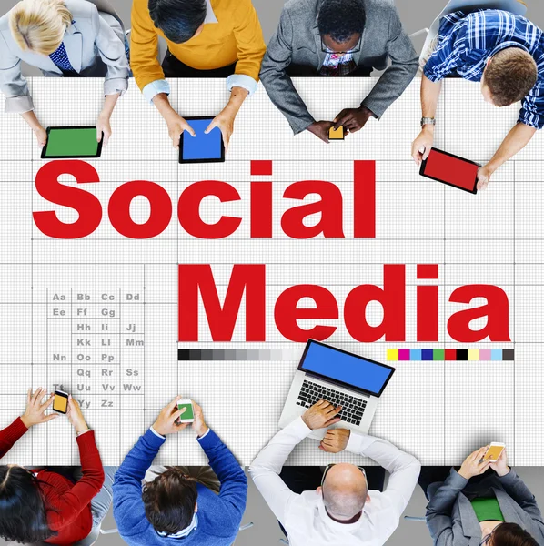 Social Media Connection, Communication Concept — Stock Photo, Image