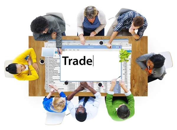 Concept de transaction d'échange commercial — Photo