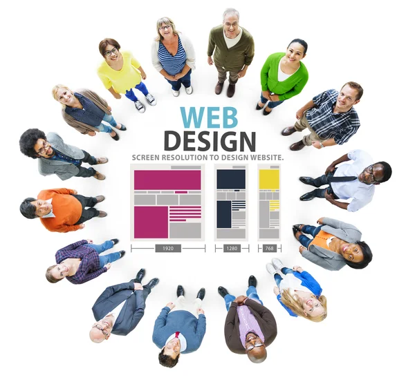 Web Design Network Idee del sito Web Media Information Concept — Foto Stock