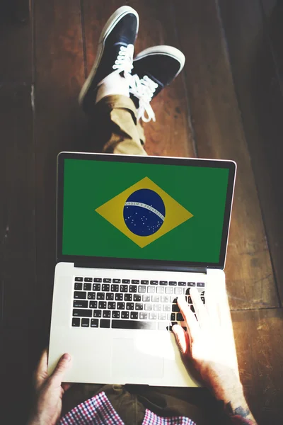 Brasil bandera nacional —  Fotos de Stock