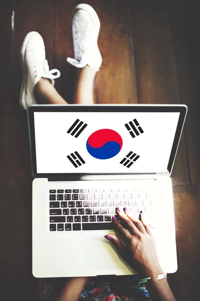 South Korea National Flag — Stock Photo, Image