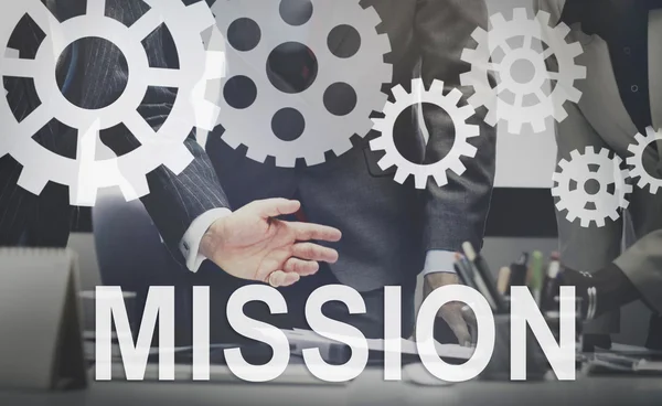 Mission, Geschäftsziele Konzept — Stockfoto