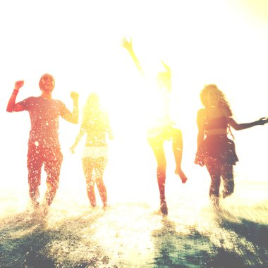 Dostluk Beach yaz Splash tatil kavramı