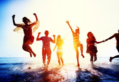 Dostluk ve özgürlük Beach kavramı