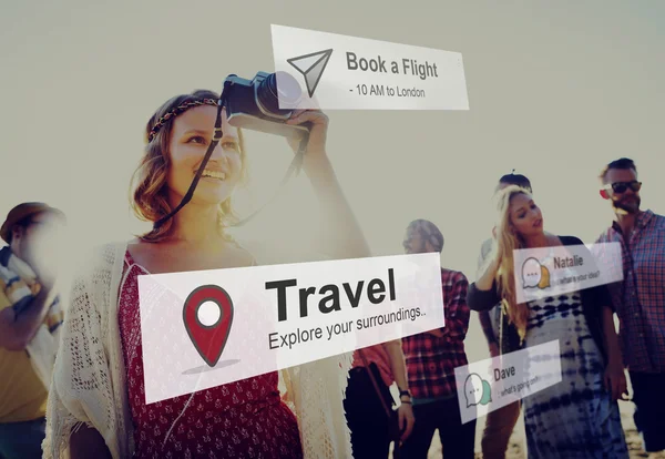 Jonge mensen en reizen bestemming Concept — Stockfoto