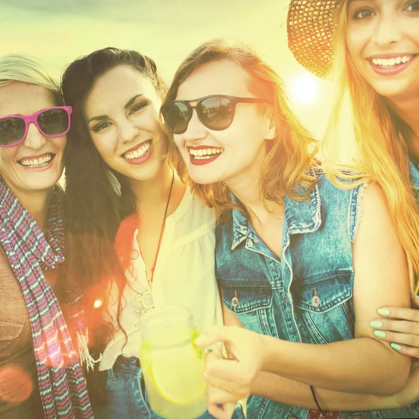 Friends at Beach Party Happiness Concept — Stock Photo, Image