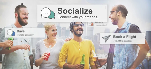 Szocializál közösségi társadalom fogalma — Stock Fotó