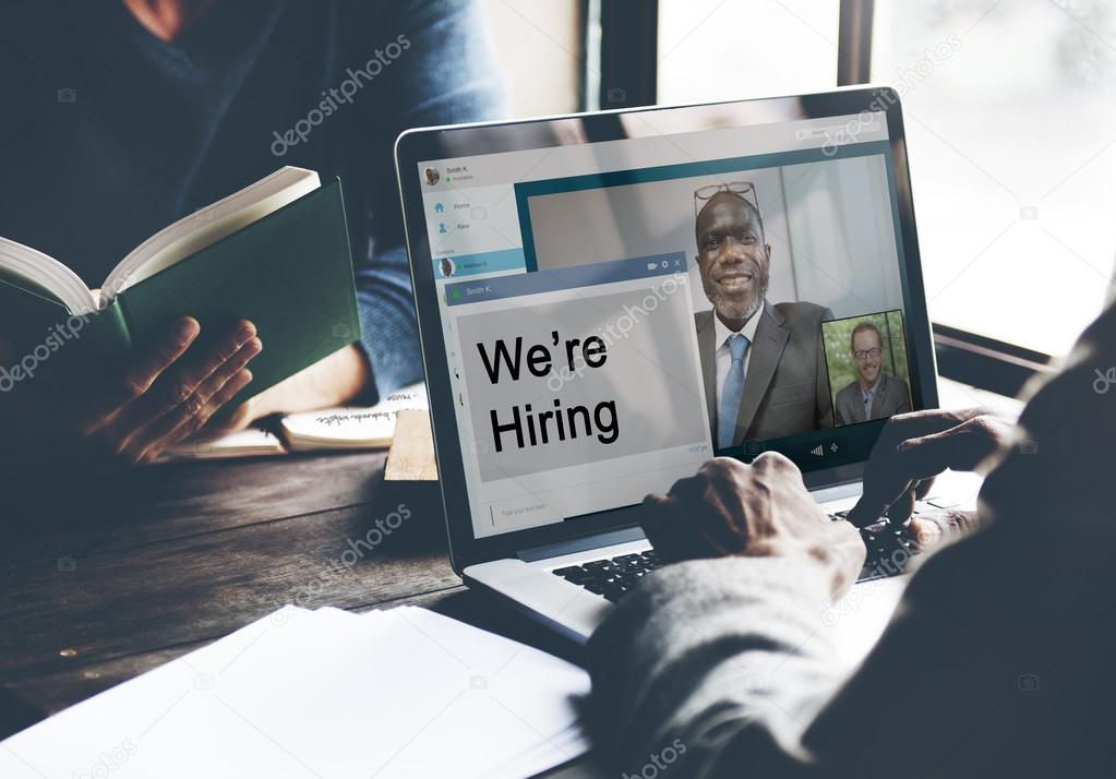 We Are Hiring on laptop screen
