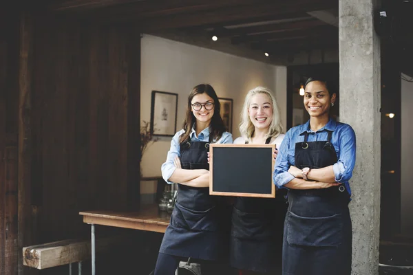 Equipe no conceito de aventais — Fotografia de Stock