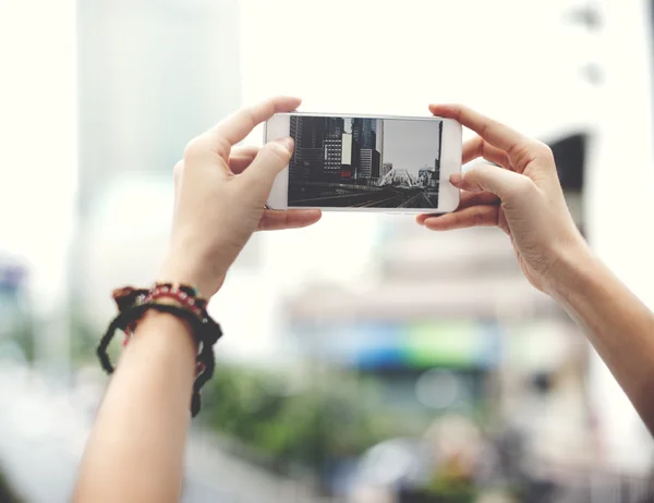 Conceito de trajeto urbano — Fotografia de Stock