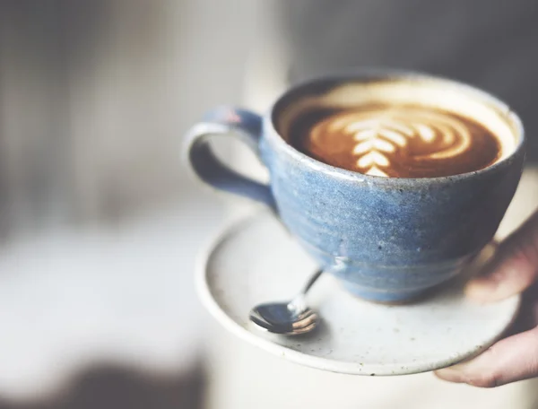 Kaffe på Cafe, friskhet Cup konceptet — Stockfoto