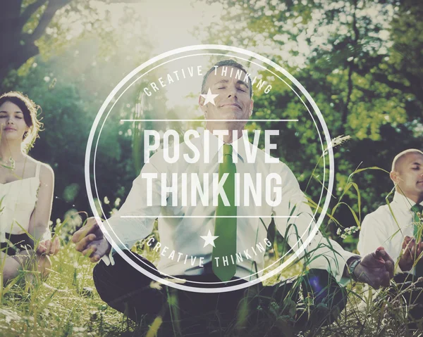 Pensamiento positivo, concepto de optimismo — Foto de Stock