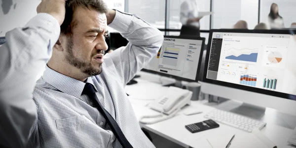 Affärsman med Stress koncept — Stockfoto