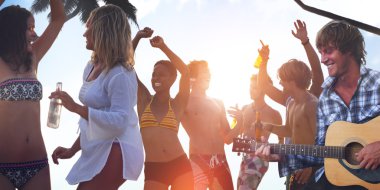 insanlar zevk plaj partisi