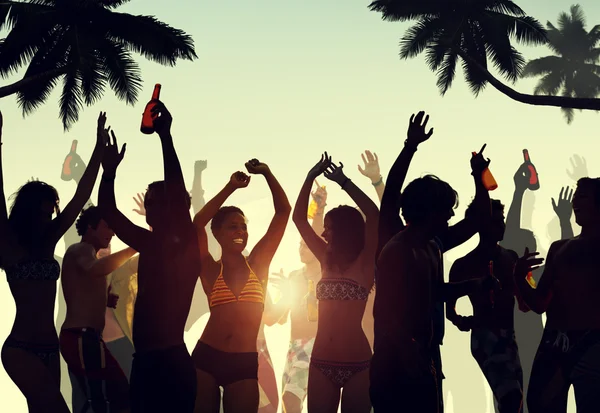 Group of Friends at Beach Party — Stock Photo, Image