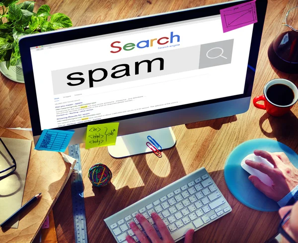 Spam, concepto de amenaza de seguridad —  Fotos de Stock