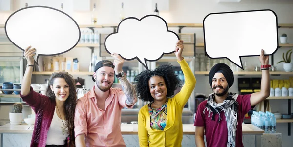 Business Team Holding Speech — Stock Photo, Image