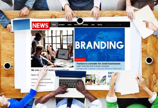 Marca, concepto de marca publicitaria — Foto de Stock