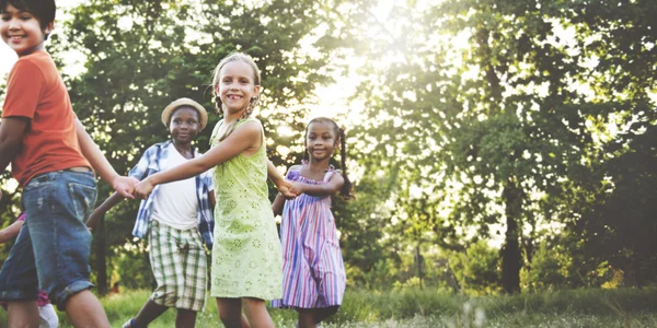 Children playing outdoors — Stock Photo, Image