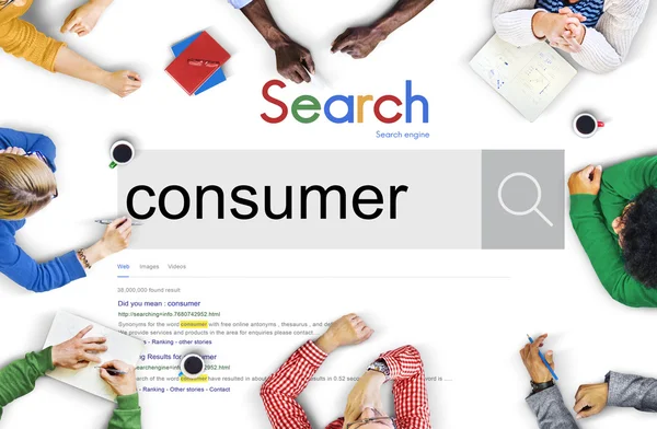 Consumidor, conceito de negócio de marketing — Fotografia de Stock