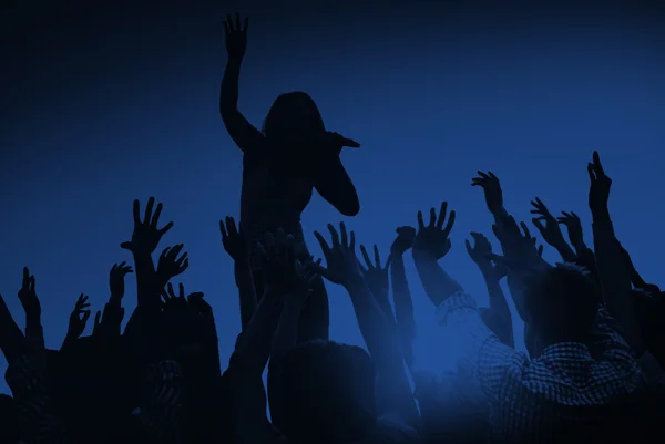 Grupo de personas en concierto — Foto de Stock