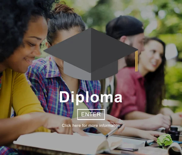 Diploma, afstuderen Concept — Stockfoto