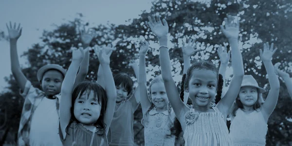 Children playing outdoors — Stock Photo, Image