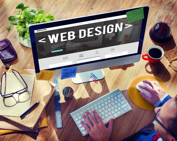 웹 디자인 개념 — 스톡 사진