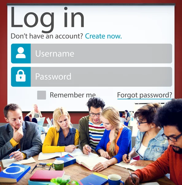 Log in Sandi Konsep Internet Identitas — Stok Foto