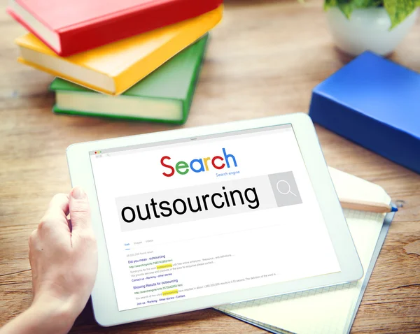 Outsourcing, Contrato Concepto de Proveedor — Foto de Stock