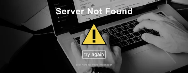 Nie znaleziono, koncepcja błąd serwera — Zdjęcie stockowe