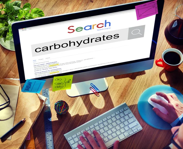 Concepto de alimentación saludable de carbohidratos, alimentos y bebidas — Foto de Stock
