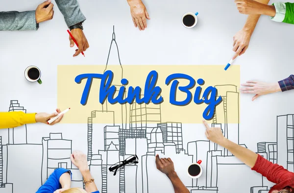 Think Big, optimizmus koncepció — Stock Fotó