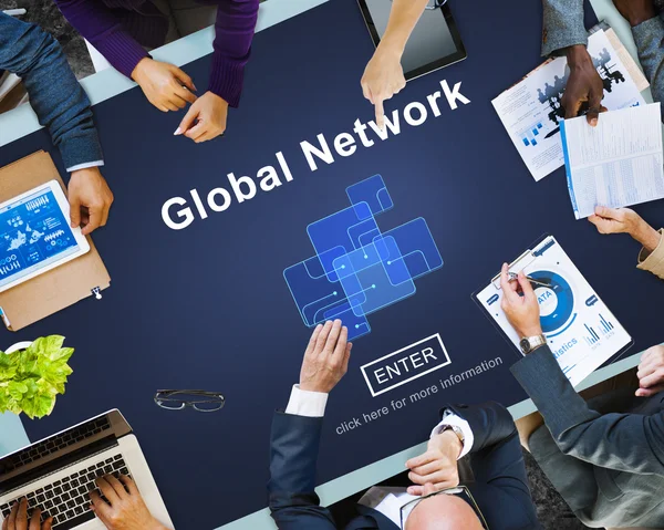 Globales Netzwerk und Technologie — Stockfoto