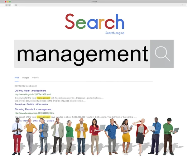 Conceito de organização de gestão — Fotografia de Stock
