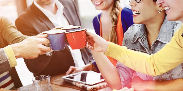 People Cheers Coffee — Stock Photo, Image