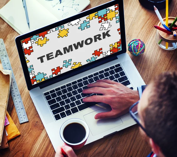 Teambuilding, verbinding Corporate Concept — Stockfoto