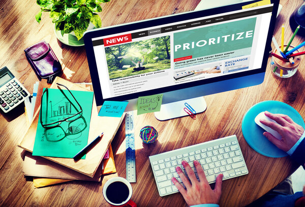 man working on computer